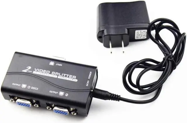 Alt view image 6 of 7 - EnLabs VGA250SPL1X2 VGA Splitter 1 In 2 Out,2 Ports 250MHz VGA Splitter HUB Support 1920x1440@60Hz Resolution