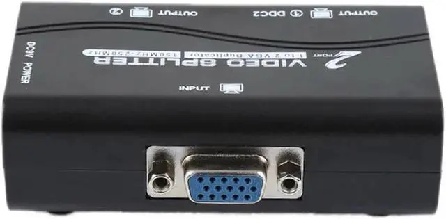 Alt view image 2 of 7 - EnLabs VGA250SPL1X2 VGA Splitter 1 In 2 Out,2 Ports 250MHz VGA Splitter HUB Support 1920x1440@60Hz Resolution