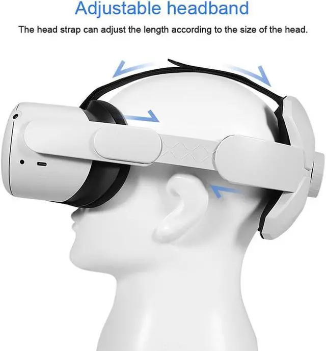 Alt view image 5 of 7 - Head Strap Compatible with Oculus Quest 2 Elite Head Strap Replacement with Super Soft Foam, Enhanced Support & Gaming Immersion, Reduce Pressure in VR Headset, Adjustable for different head sizes