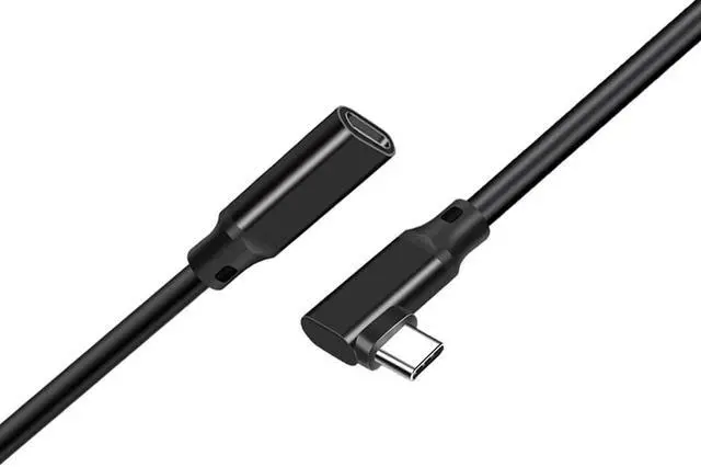 Alt view image 3 of 4 - EnLabs USB10GCMF1M90 USB Type C Male to Female Adapter,USB-C USB 3.1 Type-C  Right & Left Angled 90 Degree Male to Female 3A/10Gbps Extension Cable for Laptop & Tablet & Mobile Phone - 3.3FT,Black