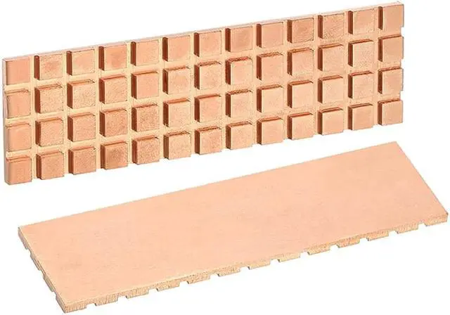 Alt view image 3 of 6 - M.2 SSD Copper Heat Sink with Thermal Conductivity Silicone Pad for NVMe NGFF 2280 M2 Cooler Radiator for Samsung 850 EVO, 860 EVO, 960 EVO, 970 EVO, 950 PRO, 960 PRO, 970 PRO etc -70x20x2mm