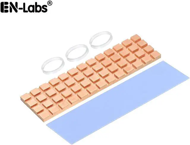 Main image of M.2 SSD Copper Heat Sink with Thermal Conductivity Silicone Pad for NVMe NGFF 2280 M2 Cooler Radiator for Samsung 850 EVO, 860 EVO, 960 EVO, 970 EVO, 950 PRO, 960 PRO, 970 PRO etc -70x20x2.5mm