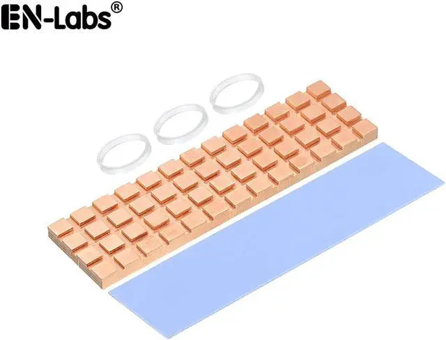 Main image of M.2 2280 Pure Copper Heatsink with Thermal Conductive Adhesive for Cooling M.2 NVMe / NGFF SSD Radiator, Suitable for Computer Laptop M2 Solid State Disk - 70x20x3.0mm