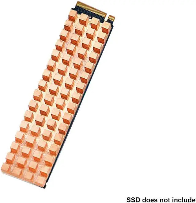 Alt view image 5 of 5 - M.2 2280 Pure Copper Heatsink with Thermal Conductive Adhesive for Cooling M.2 NVMe / NGFF SSD Radiator, Suitable for Computer Laptop M2 Solid State Disk - 70x20x4.0mm