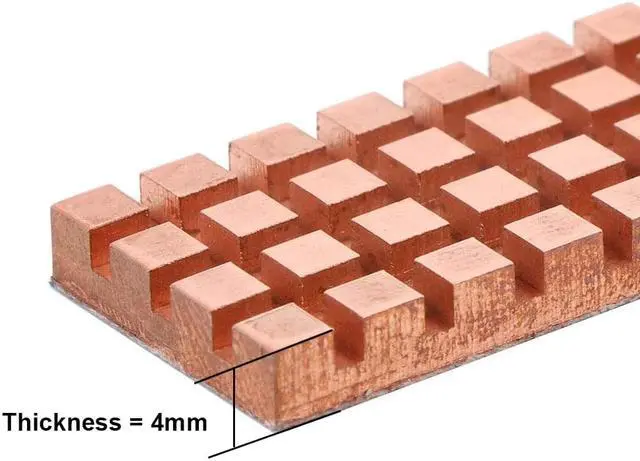Alt view image 3 of 5 - M.2 2280 Pure Copper Heatsink with Thermal Conductive Adhesive for Cooling M.2 NVMe / NGFF SSD Radiator, Suitable for Computer Laptop M2 Solid State Disk - 70x20x4.0mm