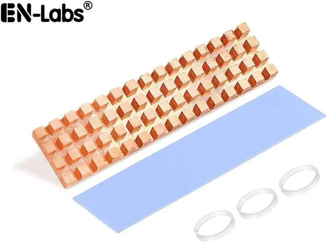 Main image of M.2 2280 Pure Copper Heatsink with Thermal Conductive Adhesive for Cooling M.2 NVMe / NGFF SSD Radiator, Suitable for Computer Laptop M2 Solid State Disk - 70x20x4.0mm