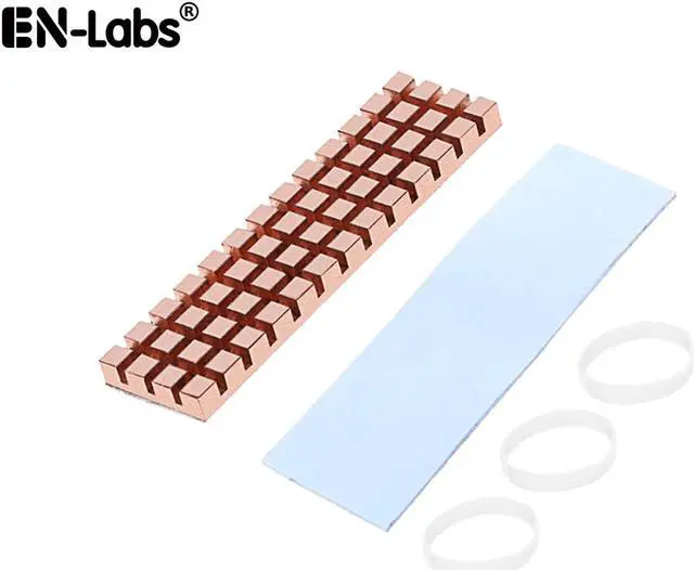 Main image of M.2 2280 Pure Copper Heatsink with Thermal Conductive Adhesive for Cooling M.2 NVMe / NGFF SSD Radiator, Suitable for Computer Laptop M2 Solid State Disk - 70x20x6.0mm