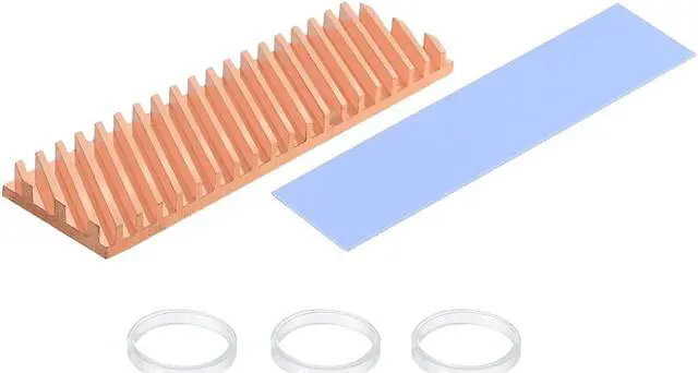 Alt view image 2 of 4 - M.2 SSD Copper Heat Sink with Thermal Pad for NVMe NGFF 2280 M2 Solid State Disk Computer Cooler PC Notebook Radiator Laptop Heatsink-70x20x6.0mm