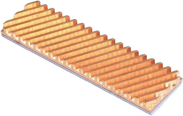 Alt view image 3 of 4 - M.2 SSD Copper Heat Sink with Thermal Pad for NVMe NGFF 2280 M2 Solid State Disk Computer Cooler PC Notebook Radiator Laptop Heatsink-70x20x4.0mm
