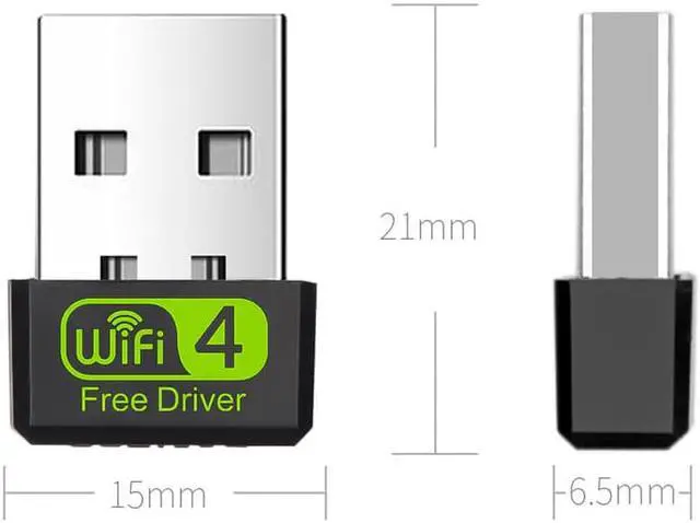 Alt view image 4 of 6 - 150Mbps USB WiFi Adapter,Driverless USB 2.0 2.4GHz Wireless Dongle,11N WiFi USB Network Receiver For Desktop Computer,Compatible with Windows XP / 7/8.x /10/11, Mac OS
