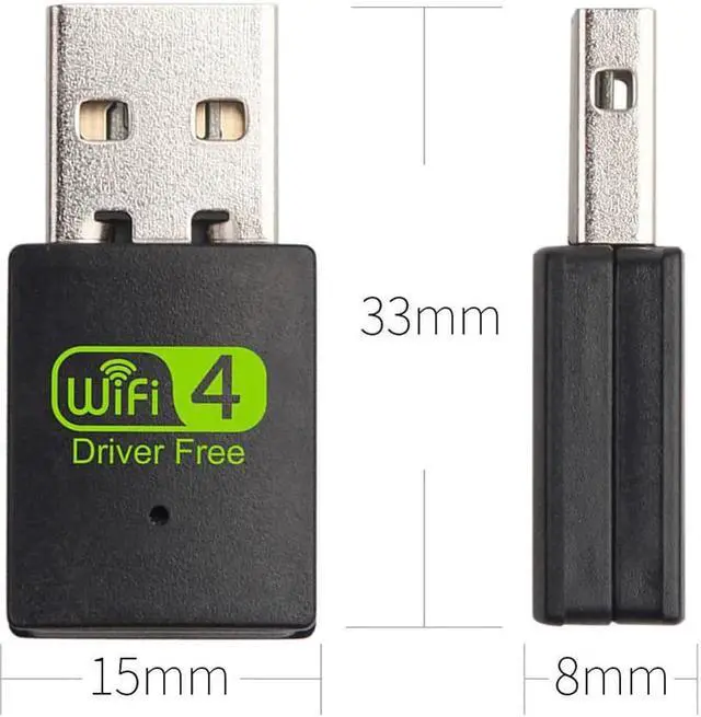 Alt view image 2 of 6 - USB WiFi Adapter 300Mbps,Driverless USB 2.0 2.4GHz Wireless Dongle,11N WiFi USB Network Receiver For Desktop Computer,Compatible with Windows XP / 7/8.x /10/11, Mac OS