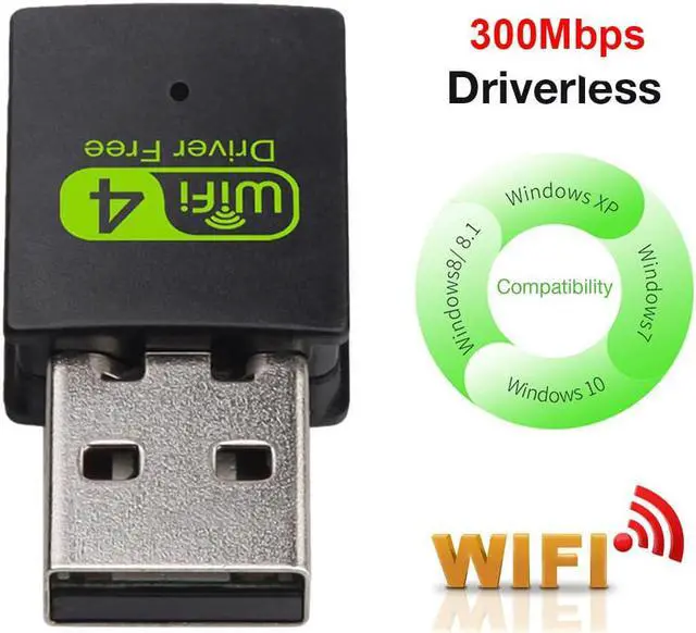 Alt view image 5 of 6 - USB WiFi Adapter 300Mbps,Driverless USB 2.0 2.4GHz Wireless Dongle,11N WiFi USB Network Receiver For Desktop Computer,Compatible with Windows XP / 7/8.x /10/11, Mac OS