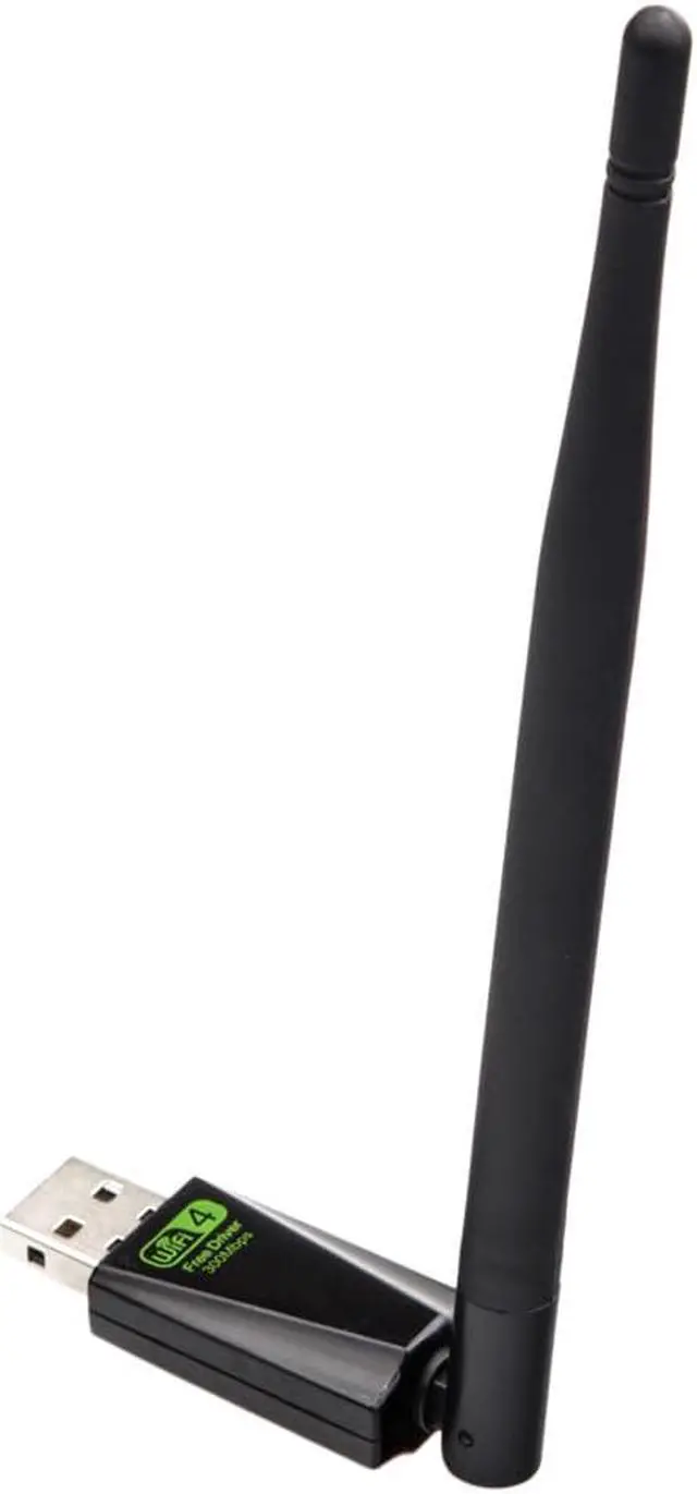 Alt view image 3 of 6 - 300Mbps 11N USB WiFi Adapter,Driverless Wireless Network Dongle w/ High Gain 5dB Antenna,11N WiFI Receiver Hotspot for Desktop Laptop,Compatible with Windows XP / 7/8.x /10/11, Mac OS