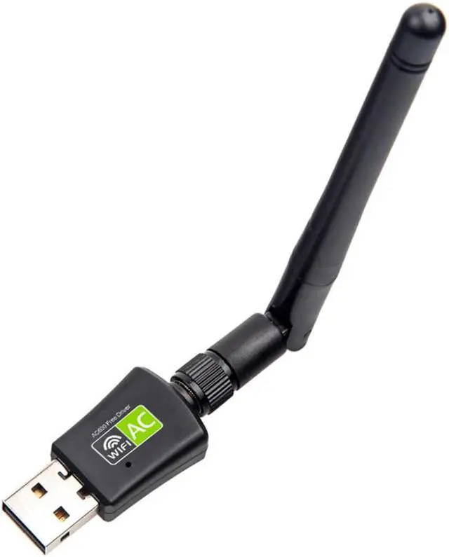 Alt view image 3 of 6 - AC 600Mbps USB Wireless Adapter, Dual Band 2.4/5Ghz USB WiFi Network Adapter with External Gain Antenna ,802.11ac Wireless for Laptop/Desktop/PC, Compatible with Windows XP / 7/8.x /10/11, Mac OS