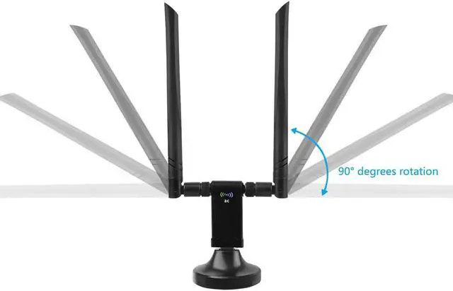 Alt view image 5 of 7 - AC1200M 2.4G/5.8G USB3.0 Wifi Adapter Receiver 1200M Wireless USB WiFi Network Adatper With 2x 5dBi Antennas RTL8812BU 802.11ac for Desktop PC