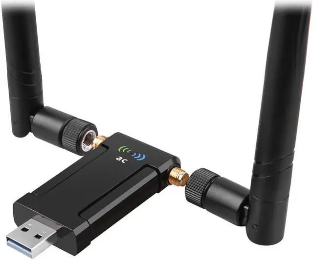Alt view image 3 of 7 - AC1200M 2.4G/5.8G USB3.0 Wifi Adapter Receiver 1200M Wireless USB WiFi Network Adatper With 2x 5dBi Antennas RTL8812BU 802.11ac for Desktop PC