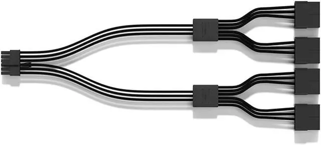 Alt view image 3 of 6 - PCI-e 5.0 12VHPWR 16Pin PSU Power Adatper Cable,4 x PCIe 8(6+2)Pin to ATX3.0 16(12+4) Pin GPU Vidoe Card Power Extension Sleeved Cable,Compatible with GeForce RTX 3090Ti & RTX 4080 4090 - 1.3 FT