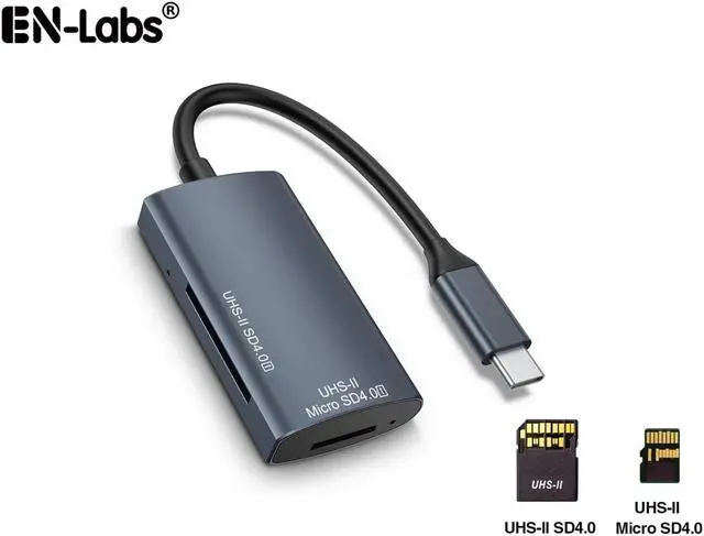 Main image of USB-C SD 4.0 UHS-2 Card Reader,2-in-1 UHS2 SD / TF Memory Slot Card Reader, for SDXC, SDHC, SD, MMC, RS-MMC, Micro SDXC, Micro SD, Micro SDHC Card, UHS-II, and UHS-I Cards,OTG Supports for Cellphone