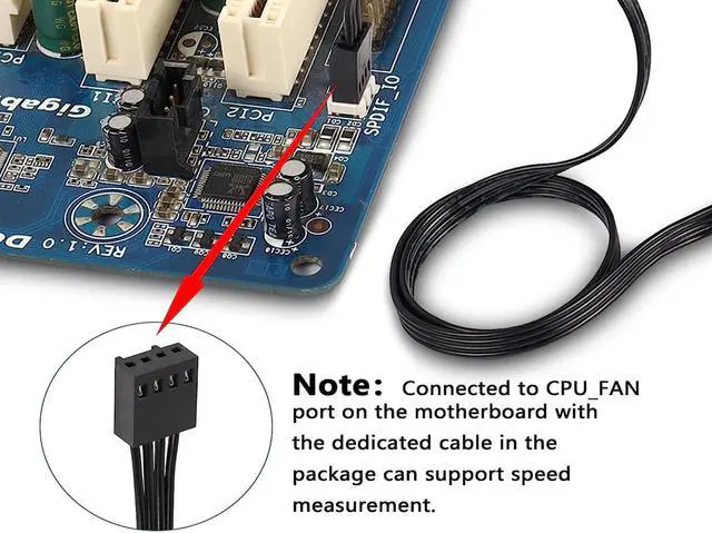 Alt view image 6 of 6 - EnLabs PRPWMHUB5 5 Ports PWM 4 Pin Fan Splitter Hub, Motherboard 4-Pin Fan Splitter Cable Adapter for 5 Channel 3Pin /4Pin CPU Cooer, Case Fans - 1.3 Feet PWM Extension Cable Include