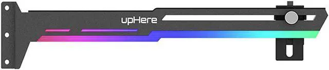 Alt view image 2 of 7 - GPU Holder 5V 3PIN Addressable RGB Graphics Card GPU Brace Support Video Card Sag Holster Bracket, Built-in ARGB Strip, Length and Height Adjustable, Mounting by 3 PCI Slot