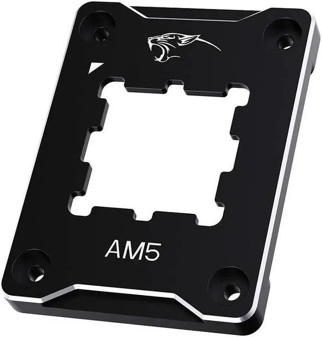 Alt view image 2 of 7 - CPU Contact Frame Anti-Bending Buckle for AMD AM5 Aluminum Corrector Bracket Holder,AM5 Full-fit Fixed Non-Marking Mounter Fixing Frame, CPU Cooler Standard for X670 B650,Black