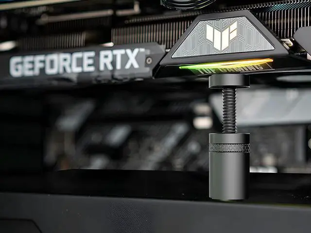 Alt view image 4 of 7 - Graphics Card GPU Holder, Anti Sag Stand Bracket Video Card Anti-Bending Magnetic Mount Brace for ATX/M-ATX/Mini-ATX Iron Case ,1.9"-3.1" Height Adjustable, Black
