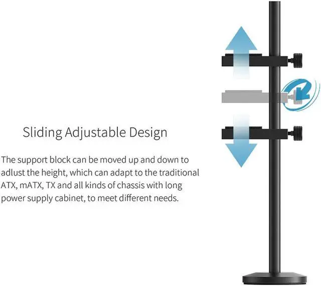 Alt view image 3 of 6 - Graphics Card GPU Brace Support Video Card Anti-Sag Holder/Holster Bracket with Magnet Base for Iron Case, 7.5" Max. Height Adjustable,Aluminum Black