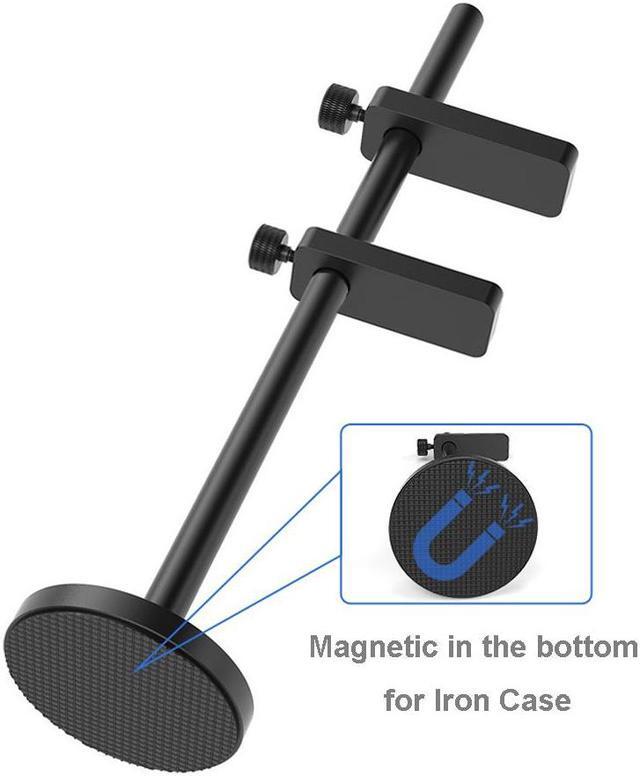 Alt view image 5 of 6 - GPU Holder, Dual Bay Graphics Cards Brace Anti-Sag Holster Bracket with Magnet Base for Iron Case, 9.5" Max. Height Adjustable for Support 2 Video Cards   ,Aluminum Black
