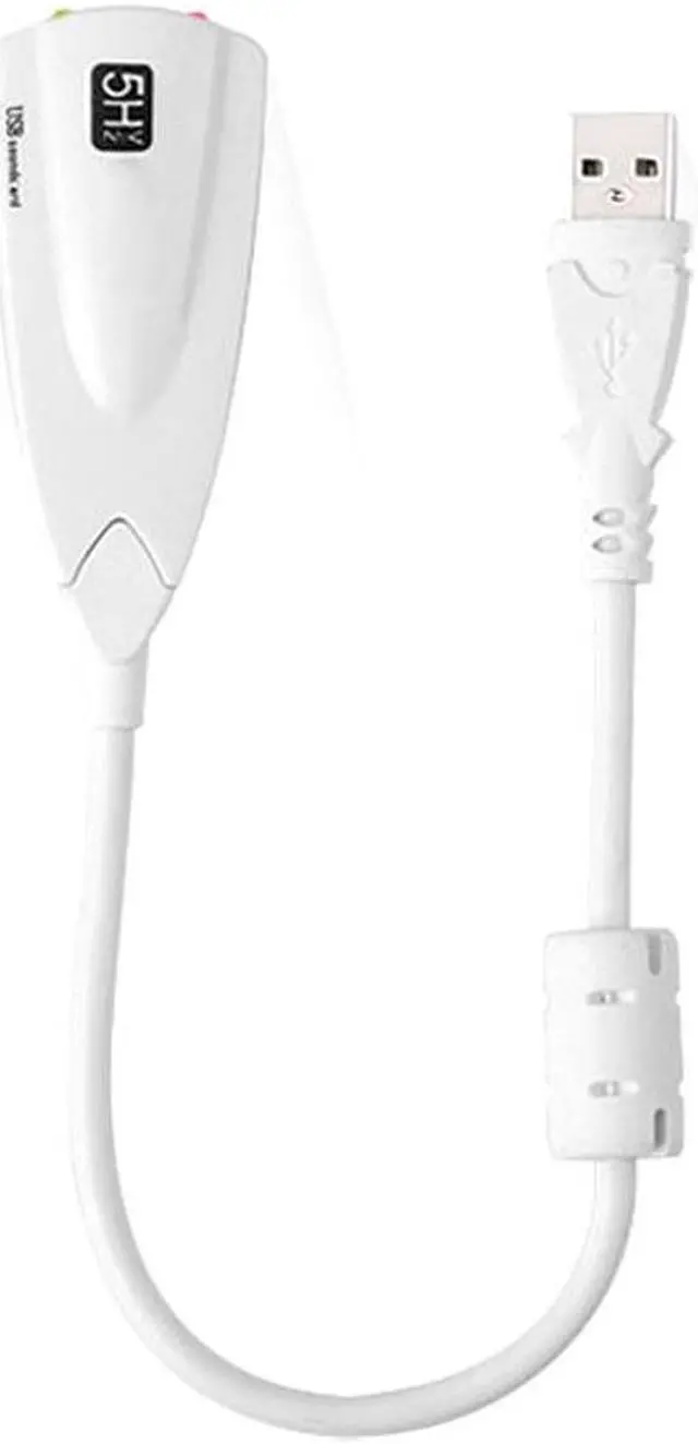 Alt view image 5 of 5 - 7.1 Surround Sound 12 Channel Sound Adapter Equalizer USB 2.0  Sound 5hv2 Channel External Sound Card Game(White)