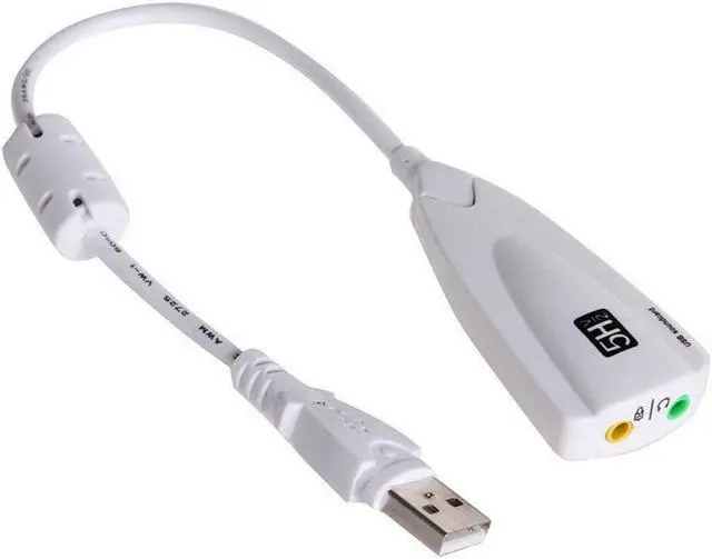 Alt view image 2 of 5 - 7.1 Surround Sound 12 Channel Sound Adapter Equalizer USB 2.0  Sound 5hv2 Channel External Sound Card Game(White)
