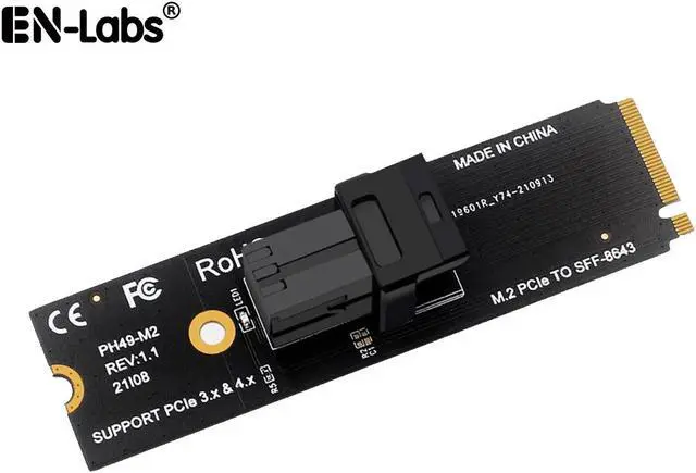 Main image of EN-Labs M-Key NVMe M.2  to SFF-8643 Adapter Expansion Card, SFF8643 to NVMe PCIe 4.0 Card for U.2 (SFF-8639) NVMe SSD - Support Intel 750 SSD