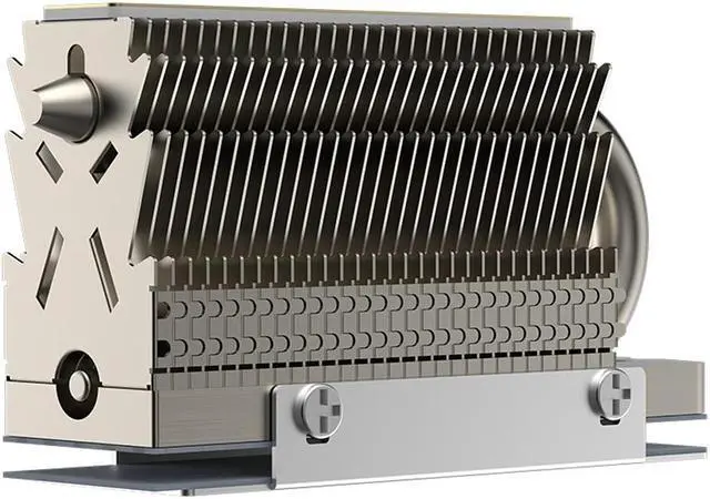 Alt view image 4 of 7 - M.2 2280 SSD Heat Sink, 6mm Copper Heat Pipes, Aluminum Radiator Fin Design for PCIE M2 NVME or SATA NGFF SSD with 14.8 w/k Silicone Thermal Pads