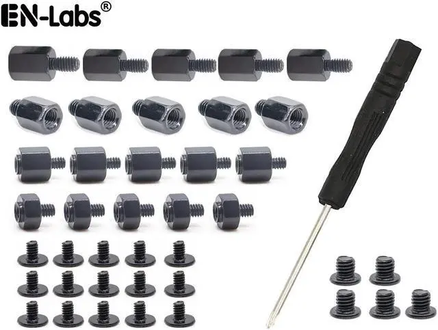 Main image of M.2 PCIe NVMe NGFF SSD Mounting Screws Hex Nuts Standoff Kits for ASUS Gigabyte ASRock MSI Motherboards,40pcs