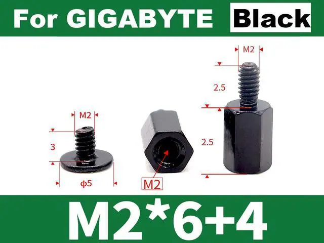 Alt view image 5 of 5 - M.2 PCIe NVMe NGFF SSD Mounting Screws Hex Nuts Standoff Kits for ASUS Gigabyte ASRock MSI Motherboards,40pcs