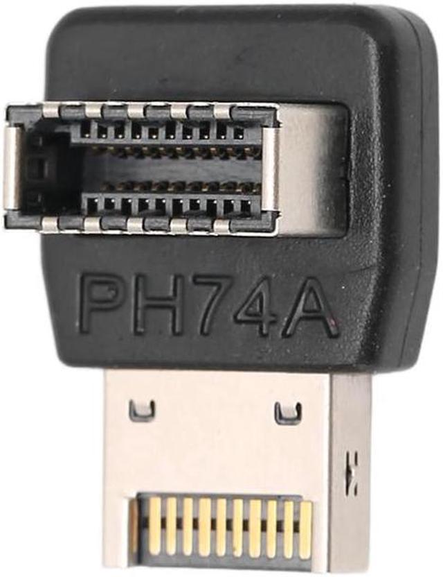 USB 3.2 Front Panel Internal Connector Type E 90 Degree Angled Adapter