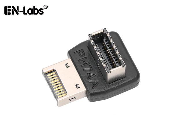 SATUY USB 2.0 To USB 3.2 Gen 1 Header Adapter, Mainboard 9 Pin Male To USB 3.1 Type-E (A-Key) Female Converter For Extending USB C Ports On Front Panel Of PC