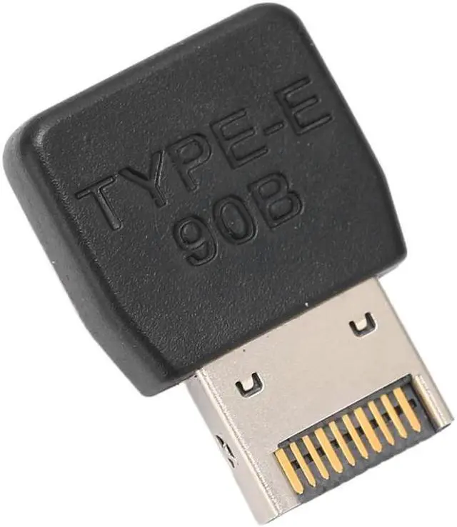 Alt view image 3 of 7 - USB 3.2 Internal Header Adapter, Motherboard Type-E 90 Degree Angled Male to Female Connector for USB-C 10G 20G Port Front Panel Rear Bracket Cable-Model-B