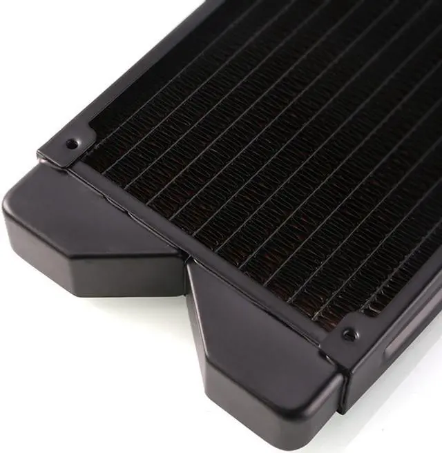 Alt view image 6 of 6 - 360mm Water Cooling Radiator, 12 Tubes Copper Water Cooler for Computer CPU Heat Sink - Liquid Heat Exchanger Dual G1/4 Thread, 1.06 inch Thickness, Black