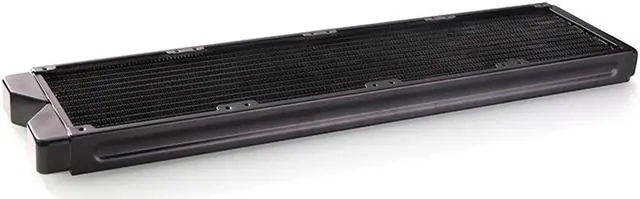 Alt view image 3 of 6 - 480mm Water Cooling Radiator, 12 Tubes Copper Water Cooler for Computer CPU Heat Sink - Liquid Heat Exchanger Dual G1/4 Thread, 1.06 inch Thickness, Black