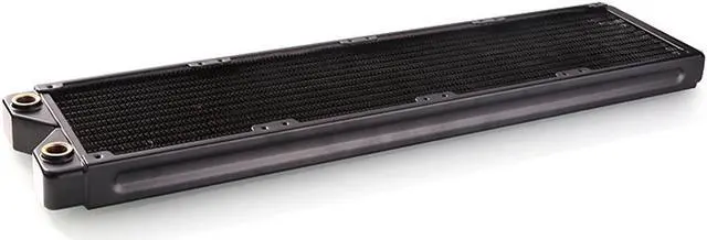 Alt view image 4 of 6 - 480mm Water Cooling Radiator, 12 Tubes Copper Water Cooler for Computer CPU Heat Sink - Liquid Heat Exchanger Dual G1/4 Thread, 1.06 inch Thickness, Black