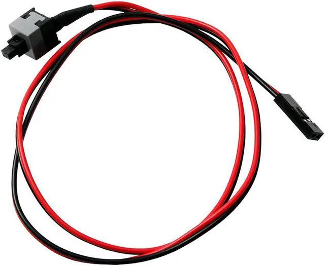 Alt view image 4 of 7 - Enlabs PWSW50CM 2 Pin SW PC Power Switch Cable, ATX Computer on/off Push Button Switch Wire for Case Connects to motherboard - 20", 2 Pack