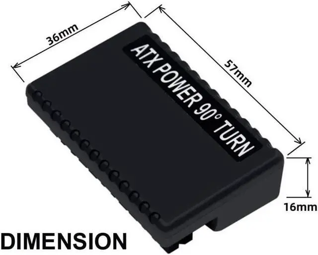 Alt view image 3 of 7 - ATX 24Pin Male to Female 90 Degree Power Adapter ATX 24 Pin L Turn Right Angled Power Adapter Board for Desktop Motherboard PC Power Supply