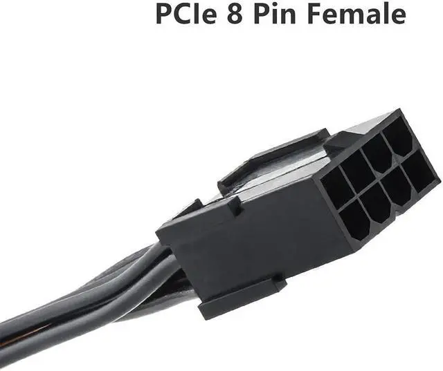 Alt view image 3 of 7 - EnLabs PCIE8PSPL8P20CM 8 inch PCIe 8pin to 2 x 8pin(6+2) Male to Female PCI-E Power Splitter Cable for GPU Power Supply,Dual PCIe 8pin Ethereum Mining Video Card to PSU Power Cable