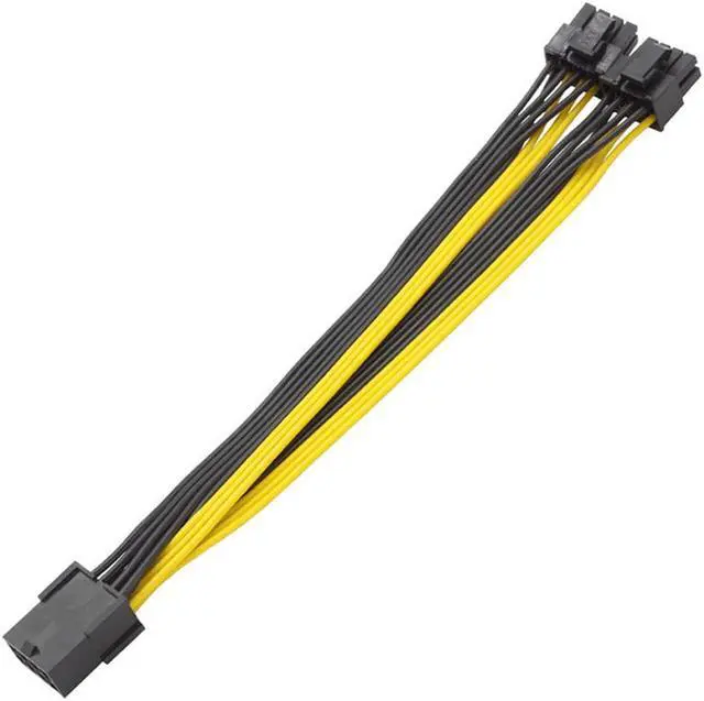 Alt view image 2 of 7 - EnLabs PCIE8PSPL8P20CM 8 inch PCIe 8pin to 2 x 8pin(6+2) Male to Female PCI-E Power Splitter Cable for GPU Power Supply,Dual PCIe 8pin Ethereum Mining Video Card to PSU Power Cable