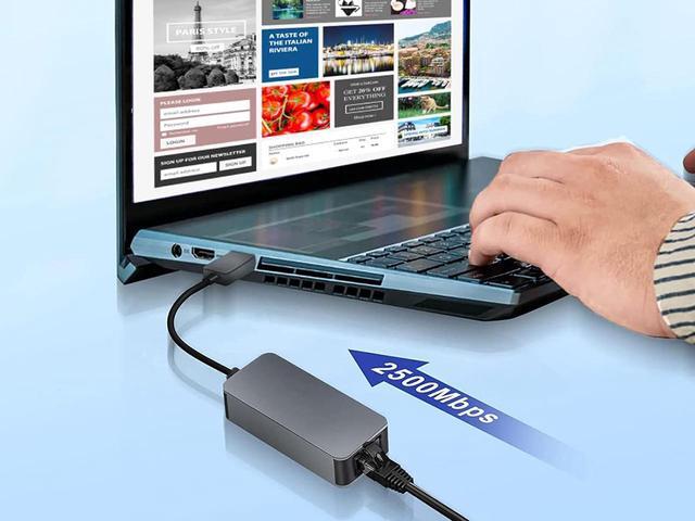 Alt view image 4 of 7 - USB to 2.5G Ethernet Adapter, USB 3.0 Type A to 2.5 Gigabit Network Adapter RJ45 LAN Converter for for Mac OS, Windows, Linux Backward Compatible with 2500/1000/100Mbps