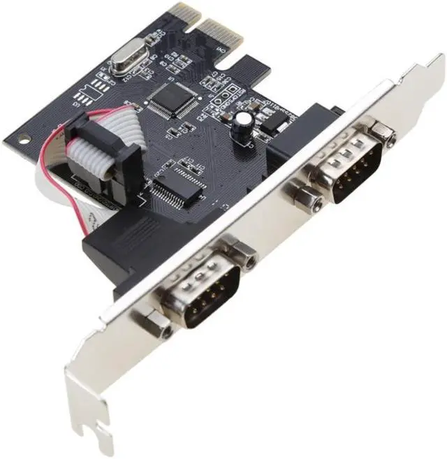 Alt view image 2 of 7 - 2 Port RS-232 RS232 DB9 Serial COM to PCI-E PCI Express Card Controller Adapter Converter w/ Full Profile Bracket,CH382L Chipset