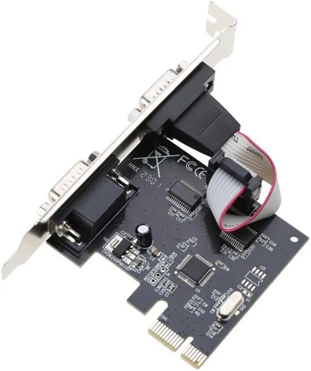 Alt view image 5 of 7 - 2 Port RS-232 RS232 DB9 Serial COM to PCI-E PCI Express Card Controller Adapter Converter w/ Full Profile Bracket,CH382L Chipset