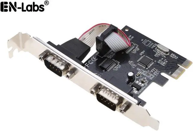 Main image of 2 Port RS-232 RS232 DB9 Serial COM to PCI-E PCI Express Card Controller Adapter Converter w/ Full Profile Bracket,CH382L Chipset