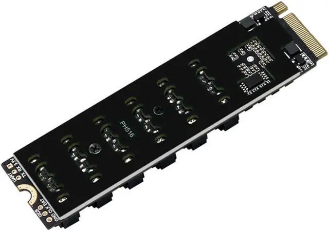 Alt view image 3 of 7 - NVME M.2 to SATA Expansion Card, 2280 M-Key M.2 to 6 Ports SATA 3.0 6Gbps SSD Adapter Hard Drive Converter,ASM1166 Chipset with Indicator, Support Port Multiplier