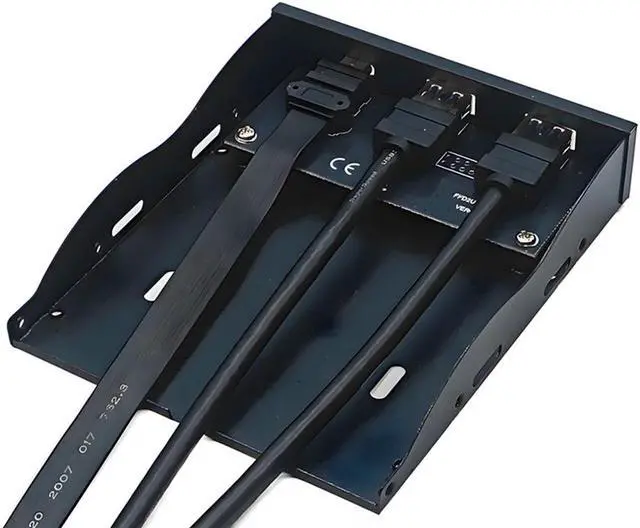 Alt view image 5 of 7 - 3.5 Inch USB-C Front Panel Hub of 20Gbps USB 3.2 Gen 2x2 Type-C and 2x USB 3.0 Ports, Motherboard USB 20-Pin & USB 3.2 Type-E Headers Required, Fits 3.5" PC Computer Case - 2ft Cable Length